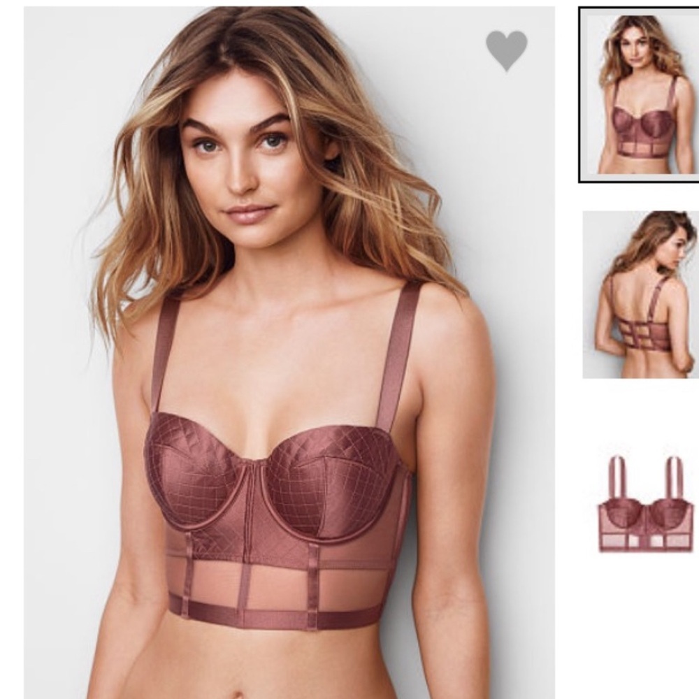 Quilted Satin Long Line Balconet Bra